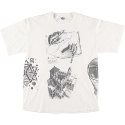 古着 90年代 ANDAZIA M.C.ESCHER マウリッツエッシャー アートTシャツ