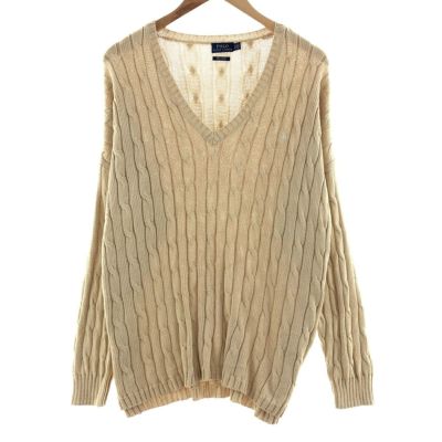 RALPH LAUREN SPORT カシミヤ混 Vネック 長袖ニット セーター
