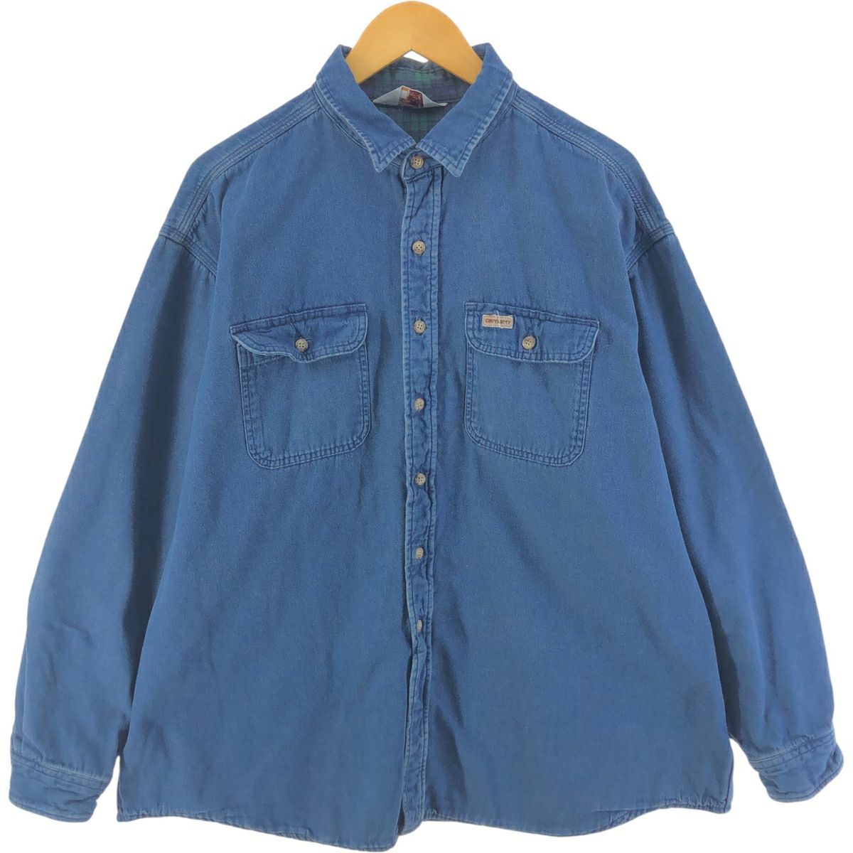 古着 カーハート Carhartt 長袖 デニムシャツ メンズXXL相当