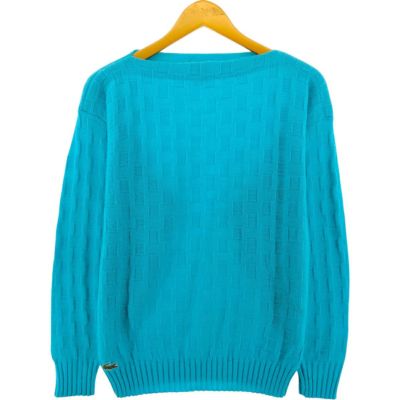 古着 80～90年代 ラコステ LACOSTE IZOD ボートネック アクリルニットセーター USA製 レディースM相当 /eaa524275 【中古】 【250228】 【Elulu/エルル】