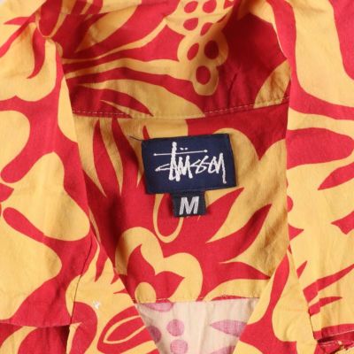 冬バーゲン☆】 レア 美品 USA製 old stussy 総柄 花柄 半袖 アロハ