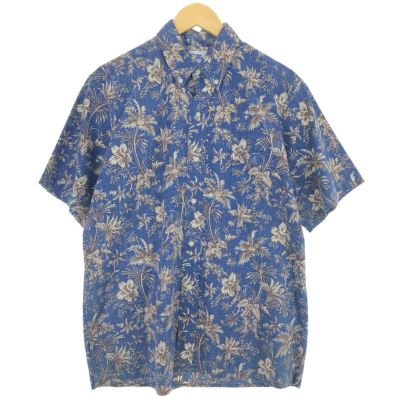 古着 90年代 レインスプーナー REYNSPOONER 水着タグ ビキニタグ 総柄 ボタンダウン ハワイアンアロハシャツ USA製 メンズM相当 ヴィンテージ /eaa481635 【中古】 【240826】