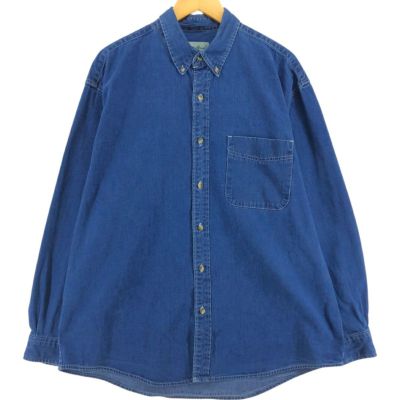 古着 00年代 エディーバウアー Eddie Bauer 長袖 ボタンダウンデニムシャツ メンズL相当 /eaa523089 【中古】 【250301】