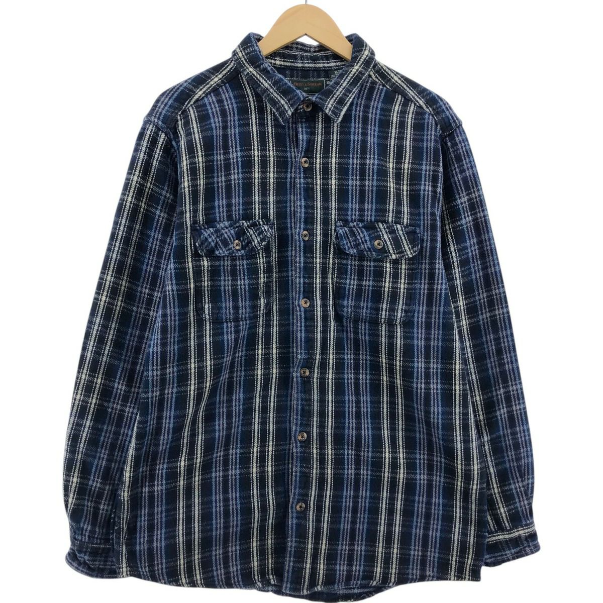 Field & Stream ヴィンテージ/ネイビーチェック ヘビーネル 古着 フィールドアンドストリーム FIELD&STREAM 長袖 ヘビーネル