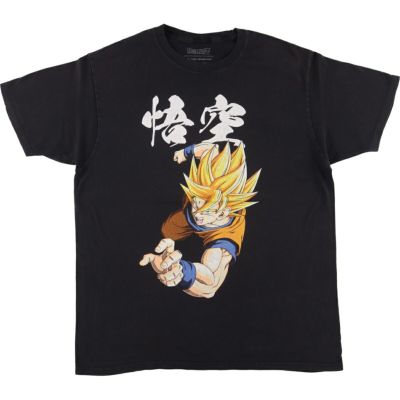 ドラゴンボールZ USA 00s 孫悟空　キャラクタープリント　Tシャツ XL 超希少 どスペ 00sドラゴンボールZ USA 悟空 悟飯 悟天 アニメT