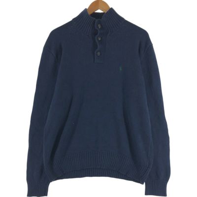 古着 90年代 ラルフローレン POLO by Ralph Lauren コットンニットハーフボタンセーター メンズM相当 ヴィンテージ /eaa468752 【中古】 【250302】
