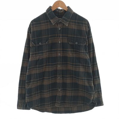 ORVIS フランネル チェックシャツ 長袖 古着 ORVIS 長袖 フランネルチェックシャツ メンズXL相当