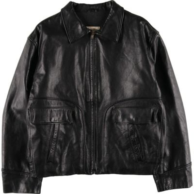 古着 90年代 HARRY&MOORE レザーブルゾンタイプ メンズXL相当
