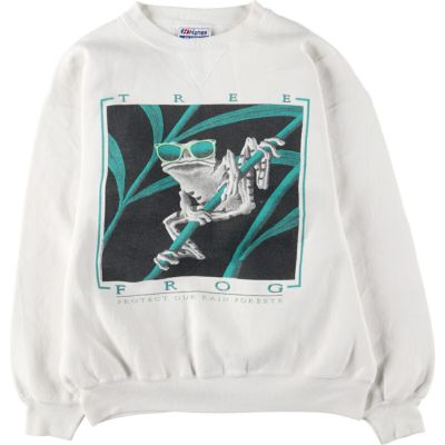 古着 90年代 ヘインズ Hanes ACTIVEWEAR ネコ柄 アニマル