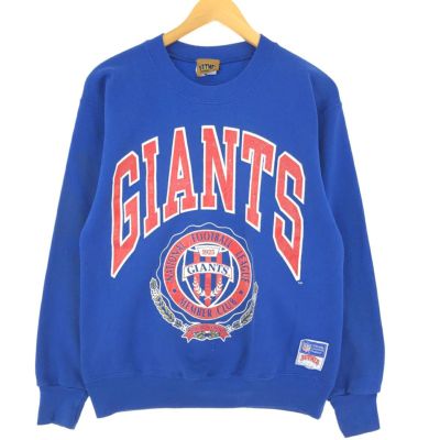 古着 90年代 NUTMEG NFL NEWYORK GIANTS ニューヨークジャイアンツ プリントスウェットシャツ トレーナー USA製 メンズM ヴィンテージ /eaa411221 【中古】 【240320】 ss2503_30