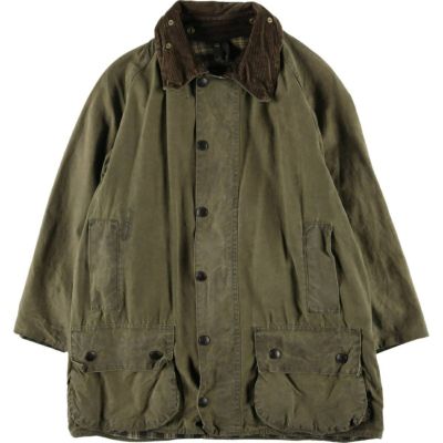 古着 90年代 バブアー Barbour BEAUFORT ビューフォート 旧3ワラント オイルド ハンティングジャケット 英国製 メンズL相当 ヴィンテージ /evb007521 【中古】 【250302】