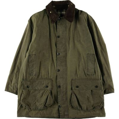 古着 90年代 バブアー Barbour BORDER ボーダー 旧3ワラント ワックスコットン オイルドジャケット 英国製 C44 メンズXL相当 ヴィンテージ /evb007520 【中古】 【250302】