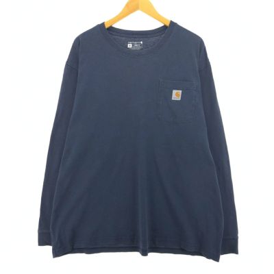 古着 カーハート Carhartt ヘンリーネック サーマルロンT ワッフル