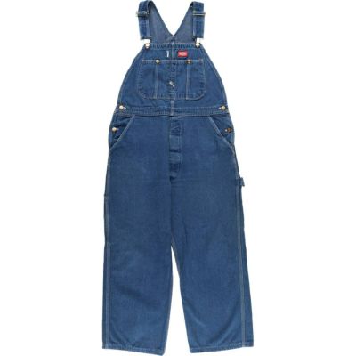 古着 90年代 ディッキーズ Dickies デニムオーバーオール USA製 メンズw36相当 ヴィンテージ /eaa522854 【中古】 【250303】