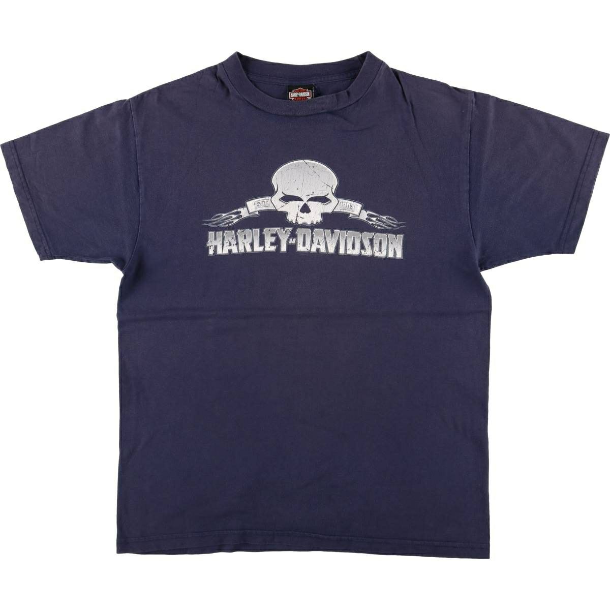 古着 00年代 ハーレーダビッドソン Harley-Davidson ドクロ柄 スカル柄  