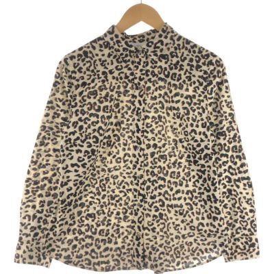 【ギフ_包装】 レオパード柄 Sportsgirl 古着 ヒョウ柄 シースルー 長袖 シャツ+ブラウス(長袖+七分)