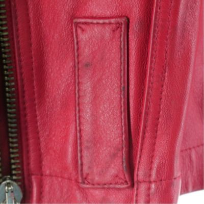 古着 LEATHER JOE ダブルライダースジャケット イタリア製 メンズS