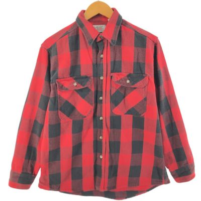 古着 80年代 PRIVATE PROPERTY バッファローチェック 長袖 ヘビーネルチェックシャツ USA製 メンズL相当 ヴィンテージ /eaa525131 【中古】 【250303】