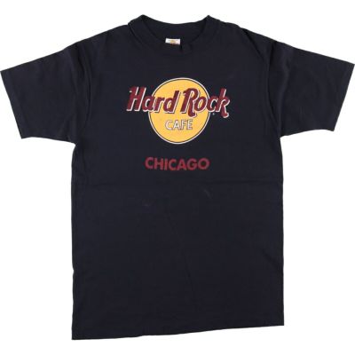 古着 HARD ROCK CAFE ハードロックカフェ 袖革ウールボタン