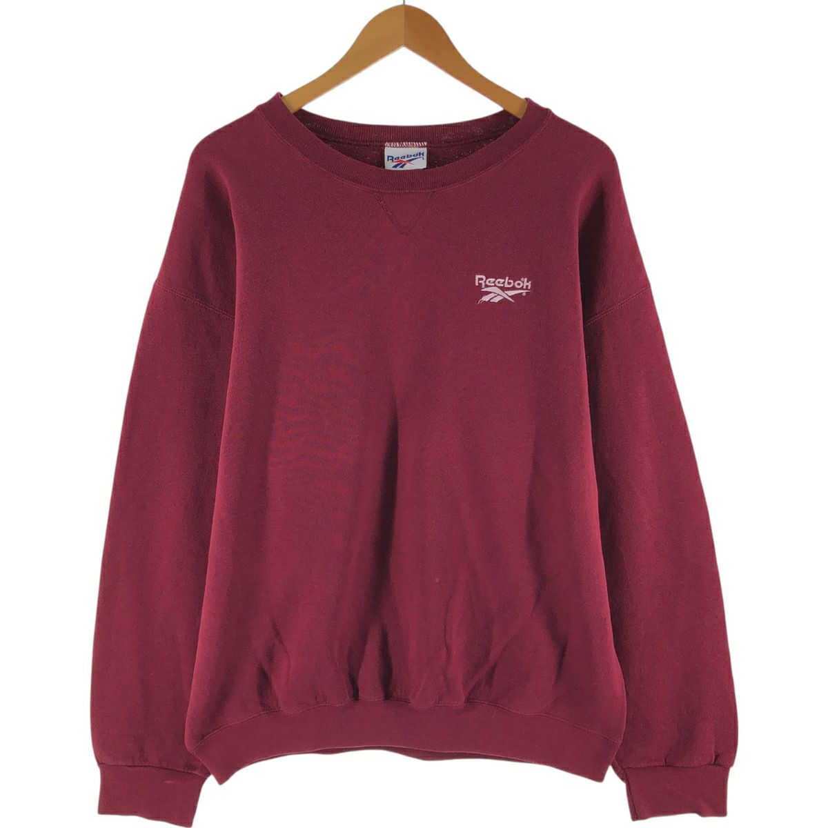 古着 90年代 リーボック Reebok ツートン ロゴスウェットシャツ