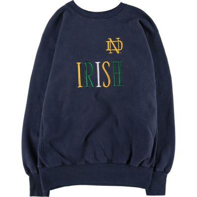 古着 90年代 チャンピオン Champion REVERSE WEAVE リバースウィーブ 刺繍タグ NOTRE DAME ノートルダム大学 カレッジスウェットシャツ  トレーナー USA製 メンズL相当 ヴィンテージ /eaa486287 【中古】 【240907】 | 古着屋JAM（ジャム）