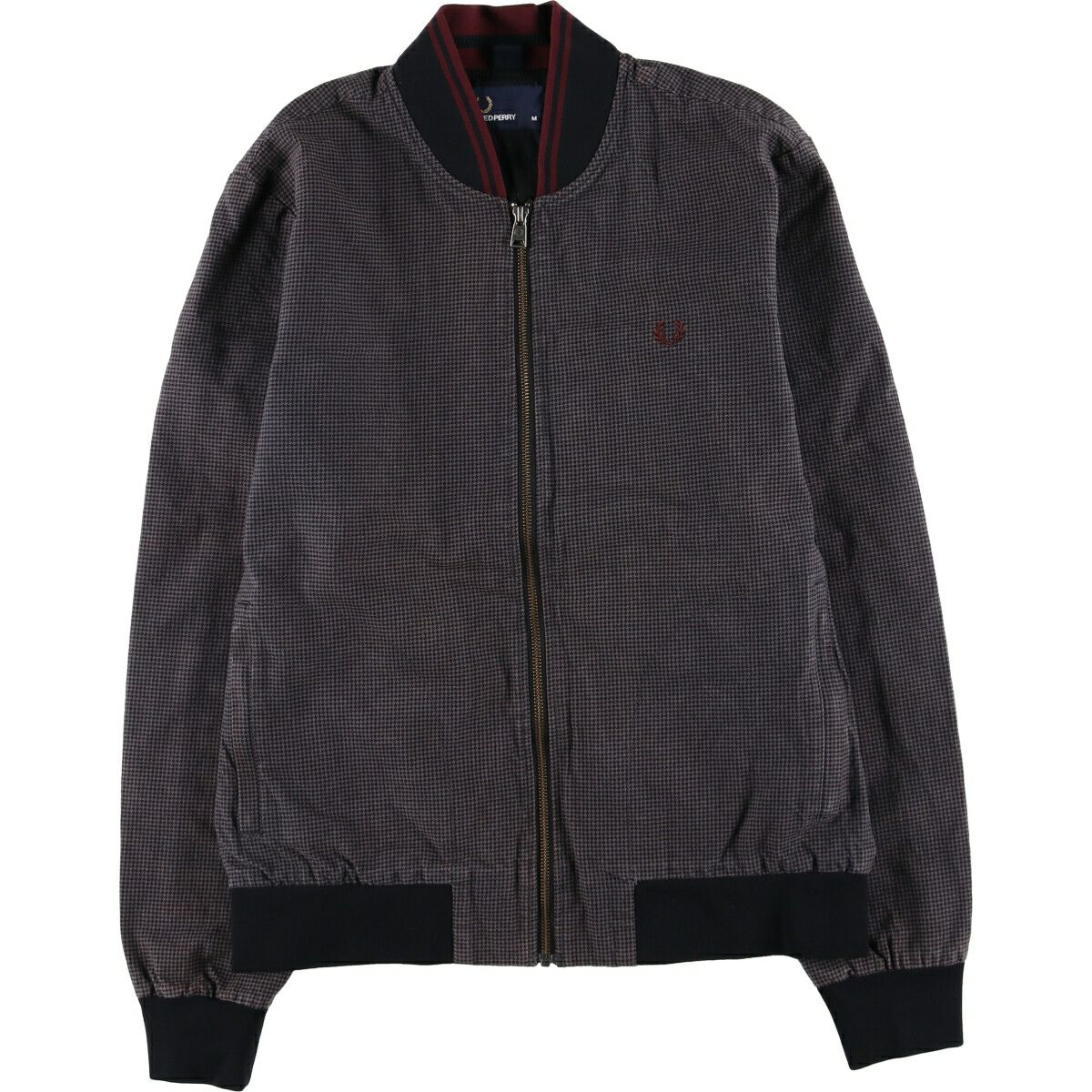 古着 フレッドペリー FRED PERRY コットン×ウールニットセーター