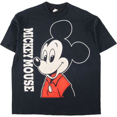 90年代 MICKEY＆CO. MICKEY MOUSE ミッキーマウス 両面プリント キャラクタープリントTシャツ USA製 メンズL ヴィンテージ /evb002158