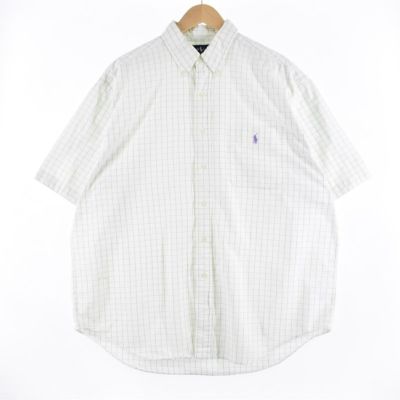 古着 ラルフローレン Ralph Lauren BIG SHIRT 半袖 ボタンダウン