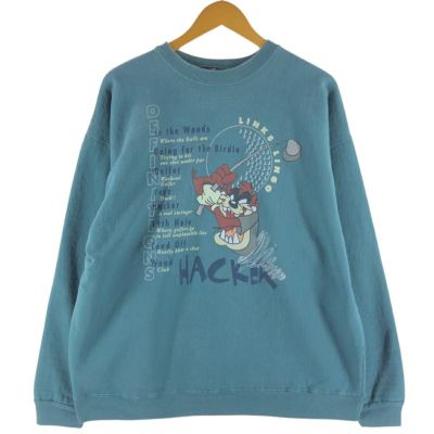 古着 90年代 WARNER BROS. STUDIO STORE LOONEY TUNES ルーニーテューンズ タズマニアンデビル キャラクタースウェットシャツ トレーナー USA製 メンズXL相当 ヴィンテージ /eaa524659 【中古】 【250306】