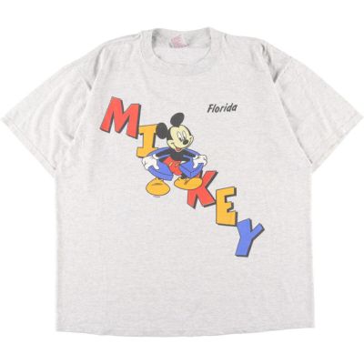 90年代 Sherry's MICKEY MOUSE ミッキーマウス マルチプリント キャラクタープリントTシャツ メンズL ヴィンテージ /evb000742