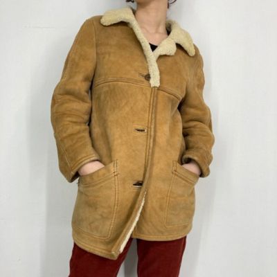 古着 Western Shearling シープスキン ムートンジャケット レディースM