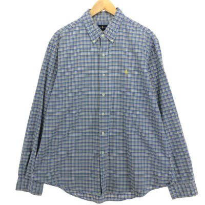 古着 ラルフローレン Ralph Lauren CUSTOM FIT 長袖 ボタンダウンチェックシャツ メンズXL相当 /eaa485844 【中古】 【240901】 ss2501_30