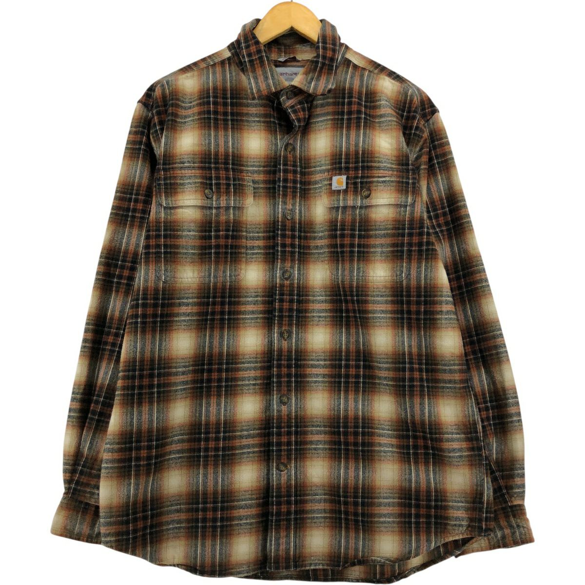 古着 00年代 カーハート Carhartt ORIGINAL FIT オンブレチェック 長袖
