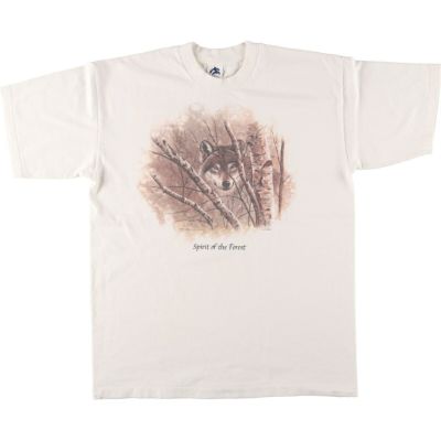 古着 90年代 Jim Morris オオカミ柄 アニマルTシャツ USA製 メンズXL相当 ヴィンテージ /eaa485632 【中古】 【240901】
