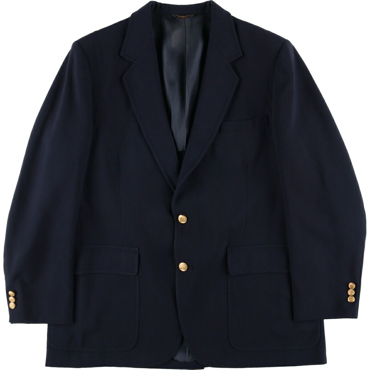 古着 スタンリーブラッカー Stanley Blacker 紺ブレザー テーラード