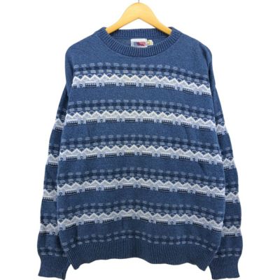 古着 AMERICAN SPIRIT 総柄 アクリルニットセーター USA製 メンズL相当 /eaa479047 【中古】 【250307】