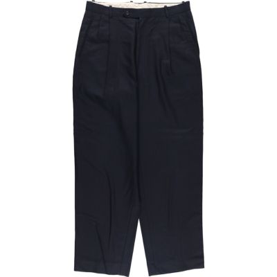 90s イタリア製 GIORGIO ARMANI ウールスラックス ワンタック 古着 90s Italy製 ARMANI COLLEZIONI 上質 ストライプ ウール