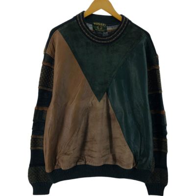 古着 Bachrach 総柄 3Dニットセーター USA製 メンズM相当