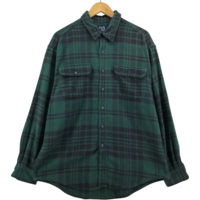 2000年製 25年前当時物 GU公式 | フランネルチェックシャツ(長袖)B