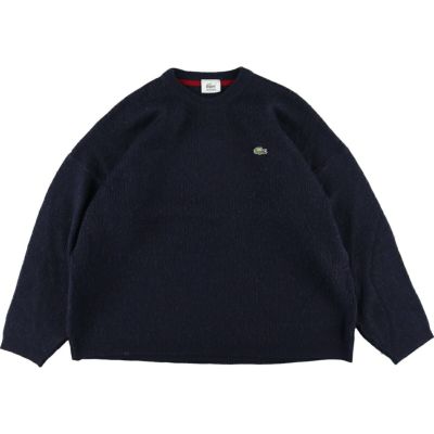 古着 ラコステ LACOSTE ウールニットハーフジップセーター 7 メンズXL