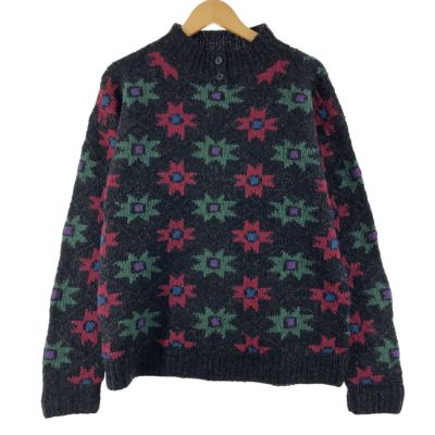 古着 80年代 ウールリッチ WOOLRICH THE WOMAN 総柄 スキー柄 ウール