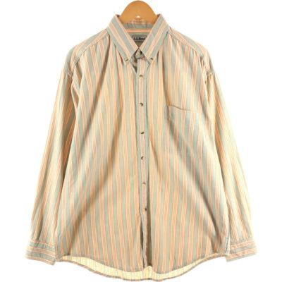 古着 70～80年代 エルエルビーン L.L.Bean マルチストライプ 長袖 ストライプシャツ メンズL相当 ヴィンテージ /eaa527009 【中古】 【250309】