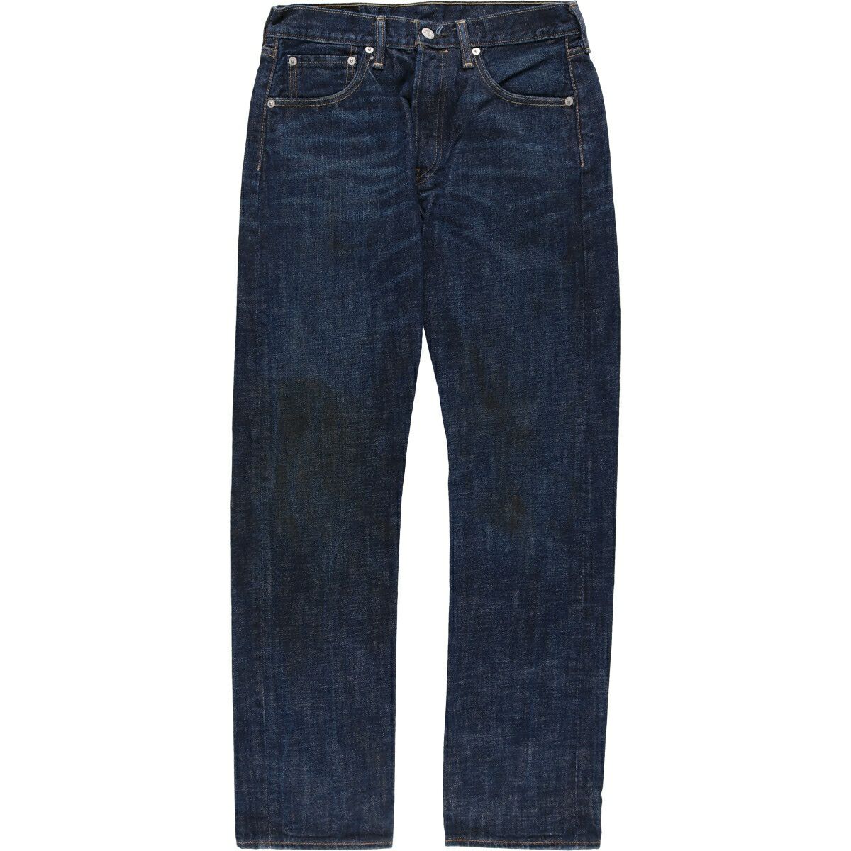 古着 濃紺 リーバイス Levis 501 バットダイ ストレートデニムパンツ
