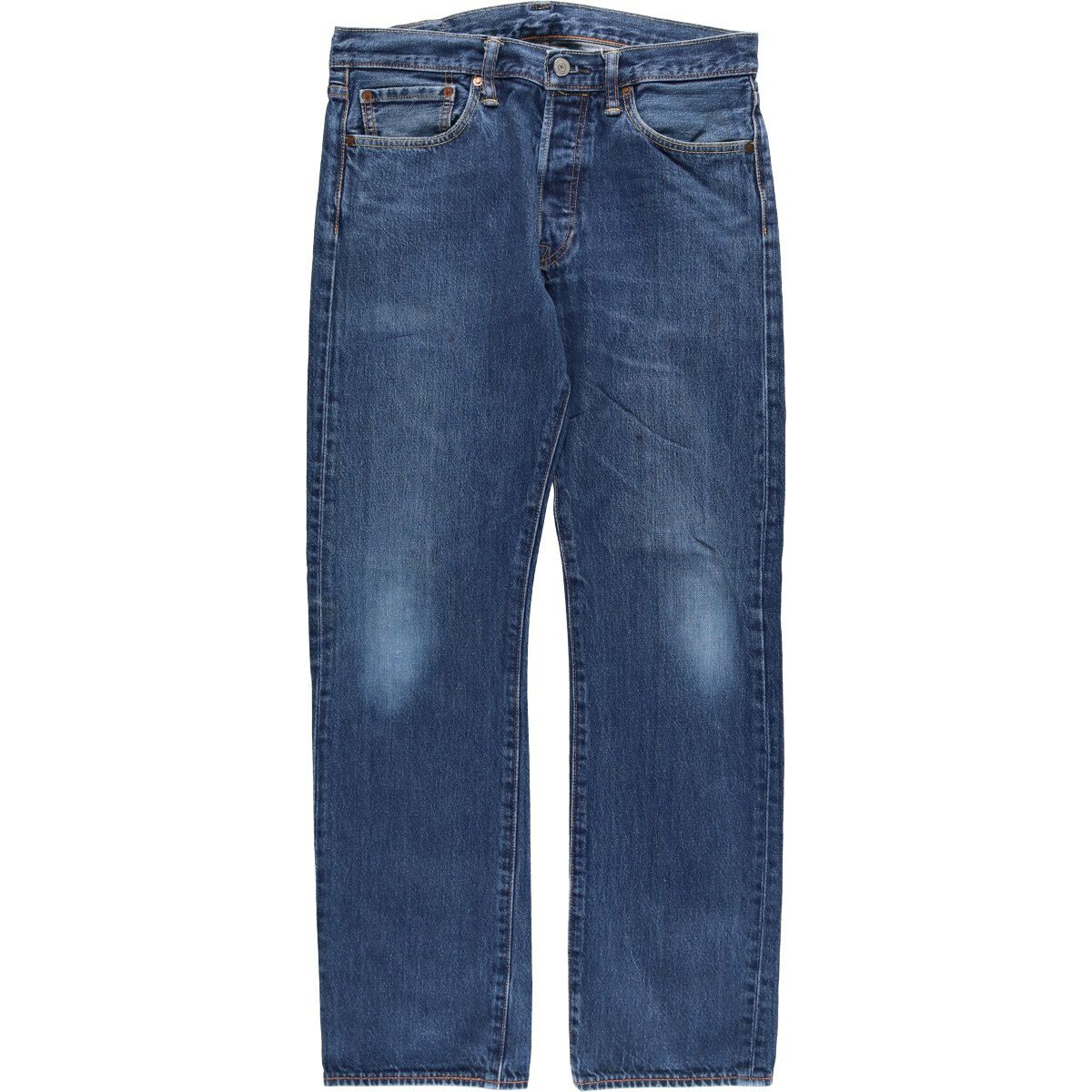 古着 濃紺 リーバイス Levis 501 バットダイ ストレートデニムパンツ