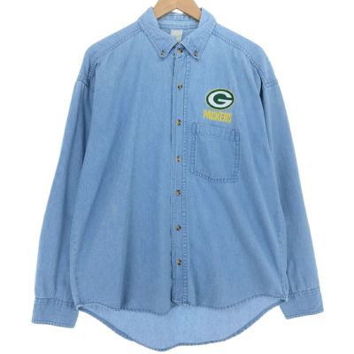 NFL グリーンベイ・パッカーズ　アロハシャツ 古着 00年代 NFL GREENBAY PACKERS グリーンベイパッカーズ 総柄