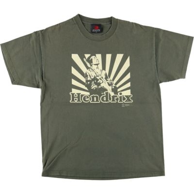 SP868◆ジミーヘンドリックス ジミヘン Tシャツ チビT Y2K 総柄 M 00年代 Jimi Hendrix ジミ・ヘンドリックス ジミヘン