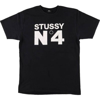 USA製 古着 00's ステューシー フットボールシャツ Tシャツ 黒 STUSSY ステューシー カットソー 半袖 メンズ 4×4 Mesh Football