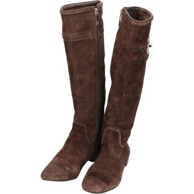 古着 トリーバーチ TORY BURCH スエード サイドジップ ロングブーツ ブラジル製 5 1/2M レディース22.5cm相当 /saa013858 【中古】 【250905】 【ADEL/アデル】