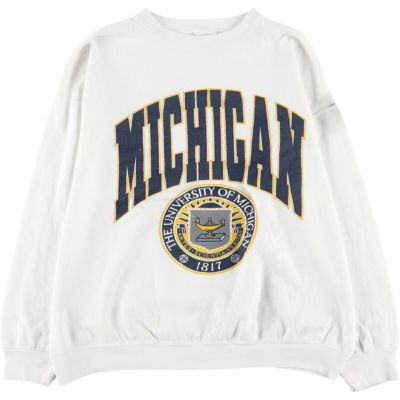 古着 90年代 DELTA MICHIGAN ミシガン大学 カレッジスウェットシャツ 