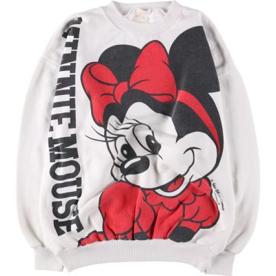 古着 80年代 MINNIE MOUSE ミニーマウス 大判プリント キャラクタースウェットシャツ トレーナー レディースXL相当 ヴィンテージ /eaa526098 【中古】 【250310】 【Elulu/エルル】